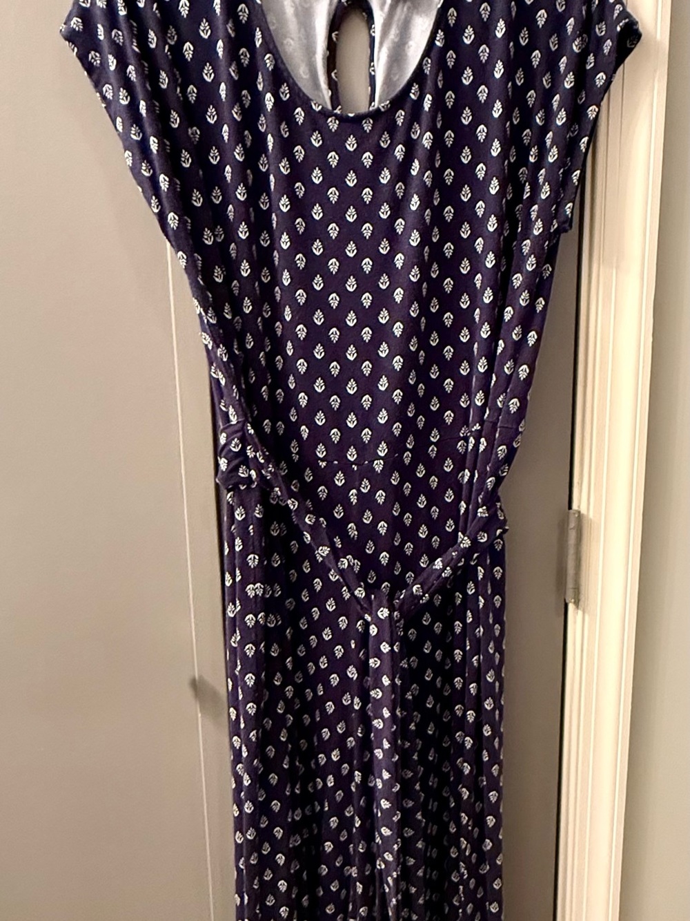 Old Navy - Navy Blue Patterned One-Piece Jumpsuit size L